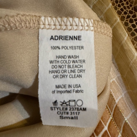 NWT Adrienne Rich Brown and Tan Crocodile Textured Blouse - Size S - Picture 12 of 13
